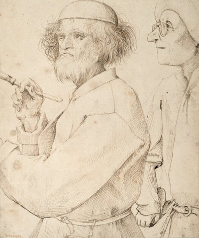 De schilder en de koper door Pieter Bruegel the Elder