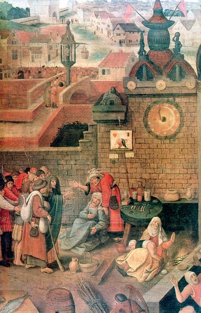 Christus verdrijft de handelaars uit de tempel (detail), c1584-1638 door Pieter Brueghel the Younger