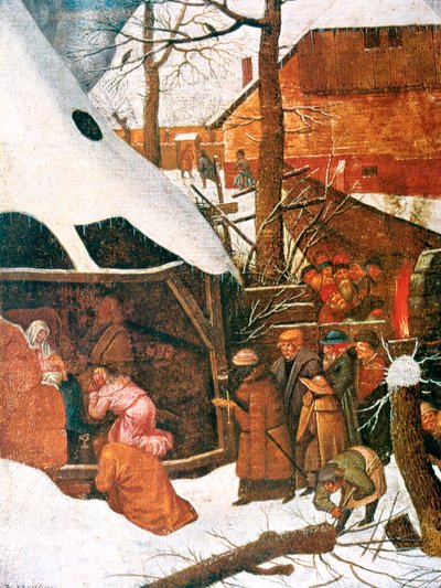 De Aanbidding der Wijzen (detail) door Pieter Brueghel the Younger