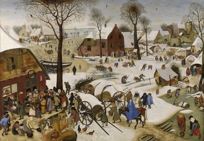 De volkstelling in Bethlehem, eerste derde van de 17e eeuw door Pieter Brueghel the Younger