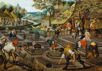De vier seizoenen: Lente, tweede helft van de 16e eeuw door Pieter Brueghel the Younger