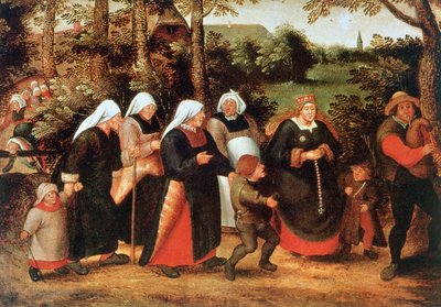 De processie van de bruid, ca. 1584-1638 door Pieter Brueghel the Younger