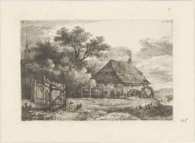 Landschap met watermolen Waterlandschappen door Pieter Casper Christ