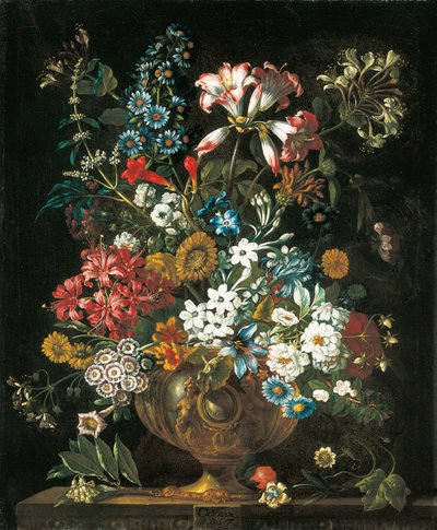 Oktober, uit De Twaalf Maanden van Bloemen, een bloemenkalender van stillevens door Pieter Casteels