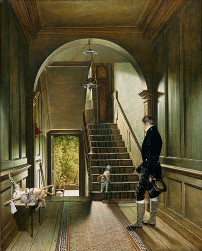 De trap van de Londense residentie van de schilder, 1828 door Pieter Christoffel Wonder