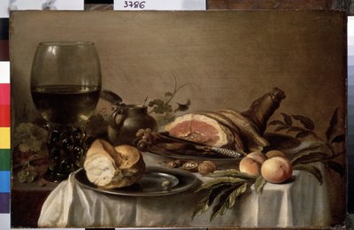 Ontbijt met ham door Pieter Claesz