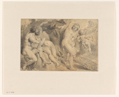 Ixion omhelsd door Zeus en Hera door Pieter Claesz. Soutman (rejected attribution)