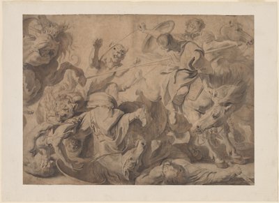 Leeuwenjacht door Pieter Claesz Soutman and Sir Peter Paul Rubens