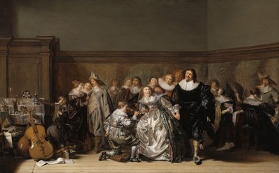 Een elegant gezelschap, 1632 door Pieter Codde