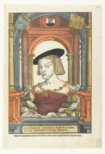 Portret van Eleonora van Frankrijk door Pieter Coecke van Aelst (I) (circle of)