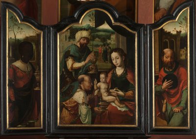 Drieluik met de Aanbidding der Wijzen door Pieter Coecke van Aelst (I) (workshop of)