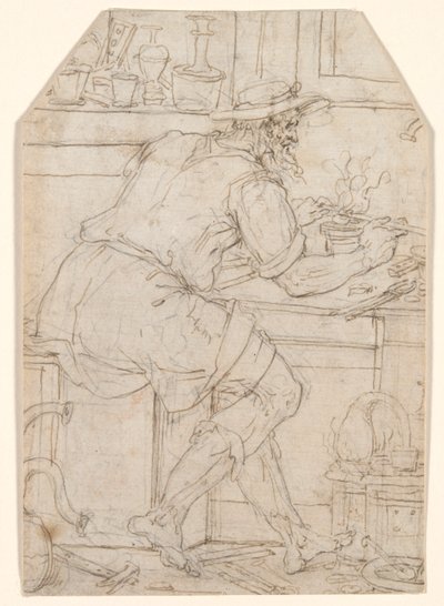 Ambachtsman aan het Werk door Pieter Coecke van Aelst
