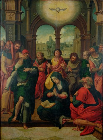 Nederdaling van de Heilige Geest door Pieter Coecke van Aelst