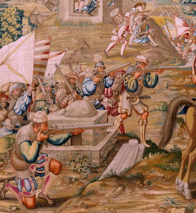 De verovering van Tunis. De aanval op La Goleta door Pieter Coecke van Aelst