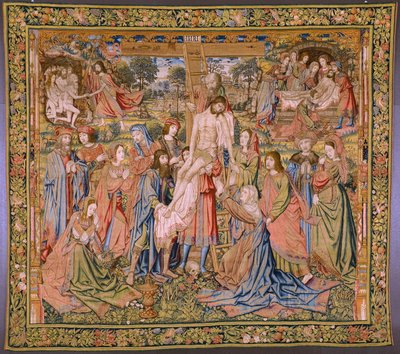 Vlaamse wandtapijt. Serie De passie van Christus: Kruisafneming. Manufacture Pieter van Aelst. Cartonist Jan van Roome. Ca 1507-1520 door Pieter Coecke van Aelst