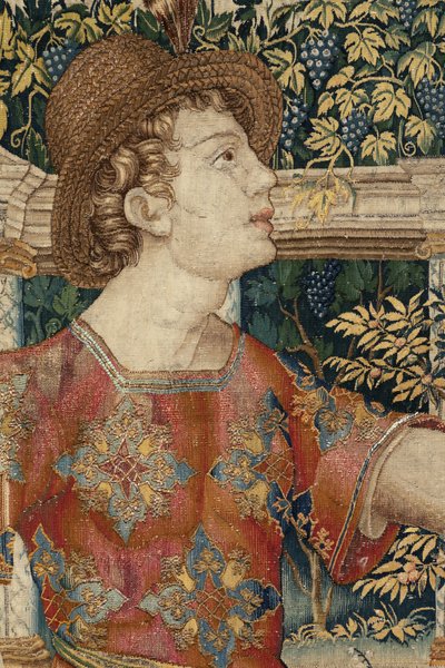 Vertumnus en Pomona: Vertumnus getransformeerd in een snoeier, ca.1550 door Pieter Coecke van Aelst