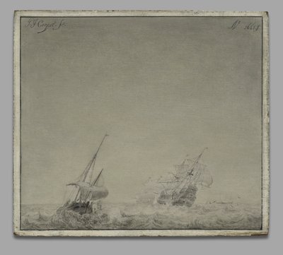Een stormachtige zee door Pieter Coopse