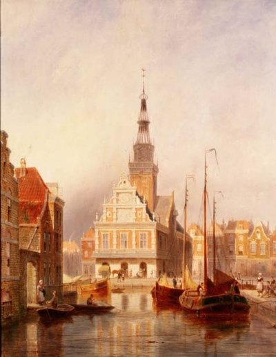Het Waaggebouw, Alkmaar, Nederland door Pieter Cornelis Dommerson