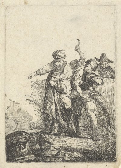 Ruth leest aren op het veld van Boaz door Pieter Cornelisz. Verbeeck (possibly)
