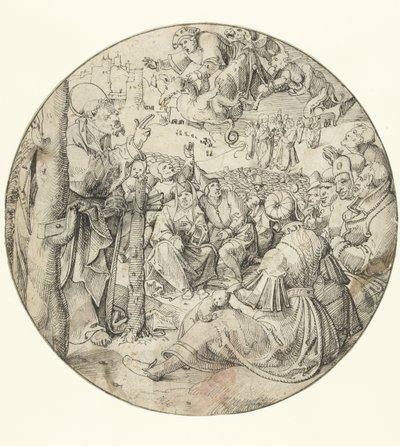 Petrus veroorzaakt de val van Simon de Tovenaar door Pieter Cornelisz. genaamd Kunst