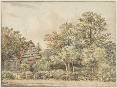 Huis in boomrijke omgeving door Pieter Ernst Hendrik Praetorius