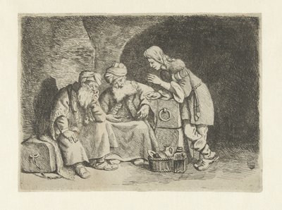 Jozef verklaart de dromen van de bakker en de schenker door Pieter Fransz de Grebber
