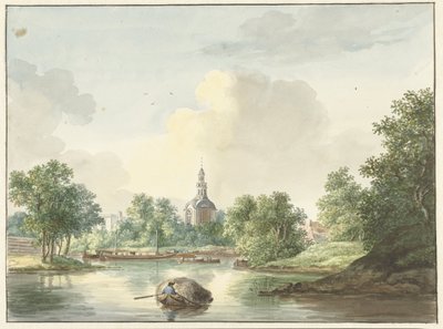 De Hogerwoerdse Poort te Leiden vanaf de Singel gezien door Pieter Gerardus van Os