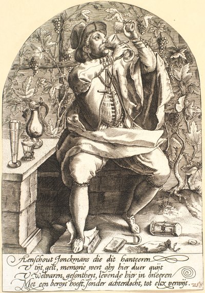 Heer, satire over dronkenschap door Pieter Goos