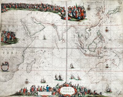 Kaart van de Oost-Indië, ca.1666 door Pieter Goos