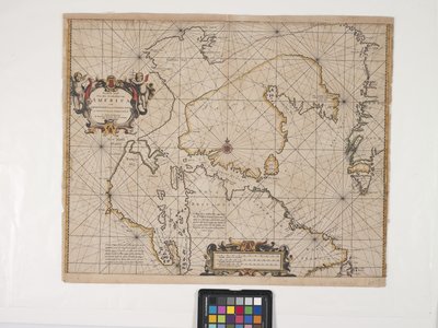 Nieuwe kaart van de noordoostkust van Amerika door Pieter Goos