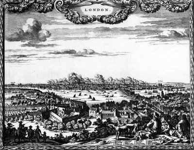 Pamflet van de Grote Brand van Londen, 1666 door Pieter Hendricksz Schut