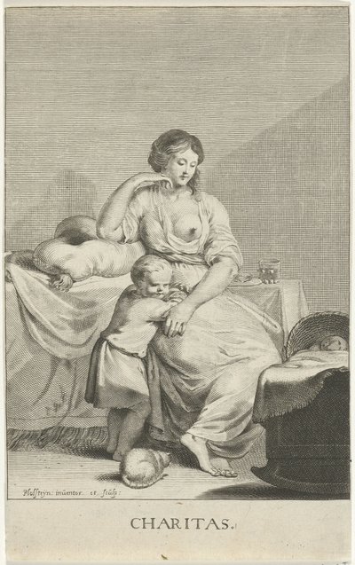 Moeder met kinderen door Pieter Holsteyn (II)