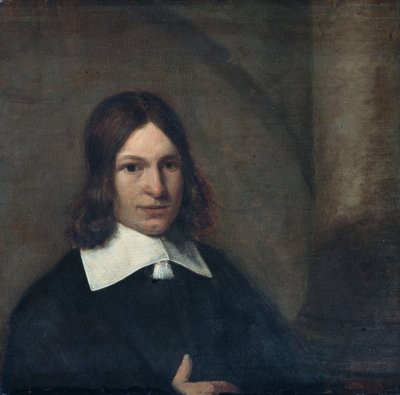 Portret van een 19-jarige man. Zelfportret door Pieter Hooch de