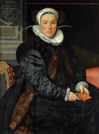 Portret van Susanna Taymon, vrouw van Christoffel Roels, 1600 door Pieter Pietersz the Elder
