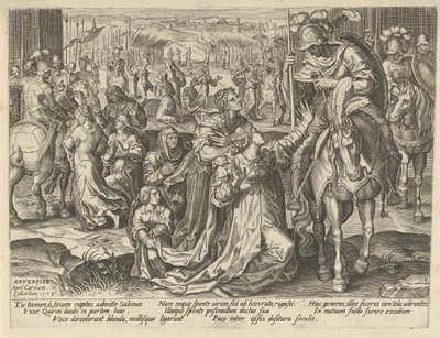 Verzoening tussen de Sabijnen en de Romeinen door Pieter Jalhea Furnius