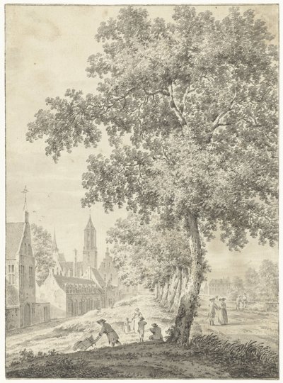 Aan de stadswal te Utrecht door Pieter Jan van Liender
