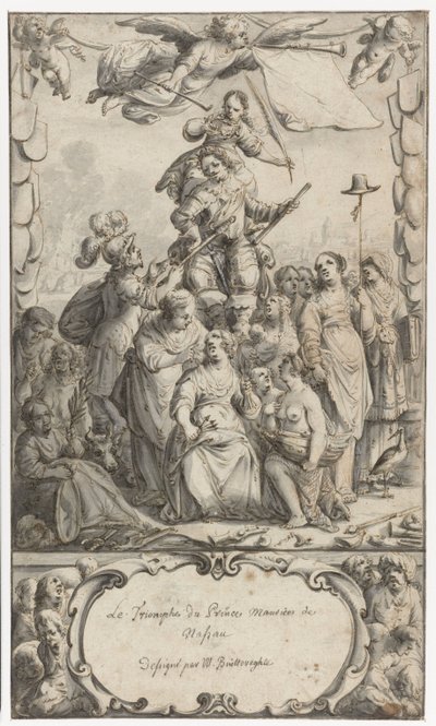 Frontispice ontwerp voor Frederick Hendrick van Nassauw door Pieter Jansz