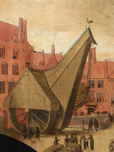 Detail van portret van Jan van Eyewerve door Pieter Jansz. Pourbus