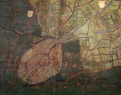 Kaart van de Vrijheid van Brugge door Pieter Jansz. Pourbus