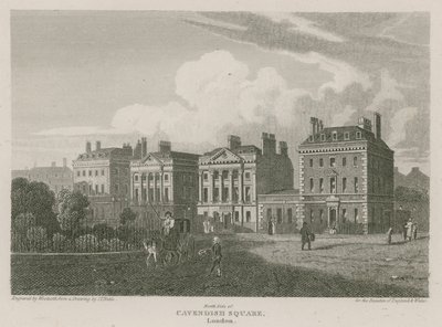 Noordzijde van Cavendish Square, Londen door Pieter Jansz. Quast