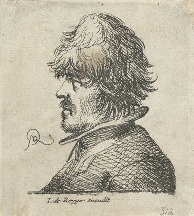 Portretbuste van een man met vissersmuts door Pieter Jansz Quast