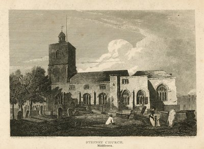 Stepney Kerk, Londen door Pieter Jansz. Quast