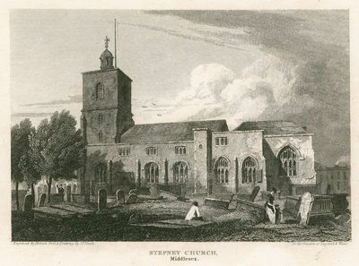 Stepney Kerk, Londen door Pieter Jansz. Quast