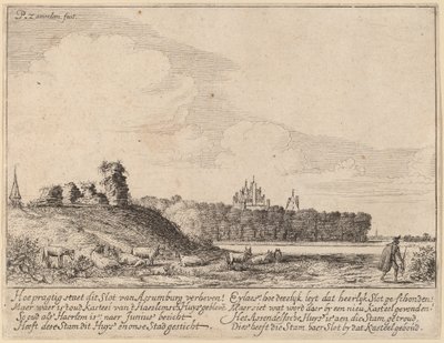 Ruïnes van kasteel Assemburg door Pieter Jansz Saenredam