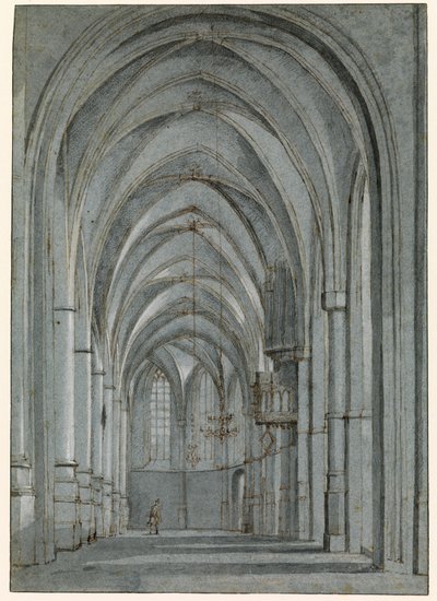 Zuidelijke Ambulatorium van de Sint-Bavokerk, Haarlem door Pieter Jansz Saenredam