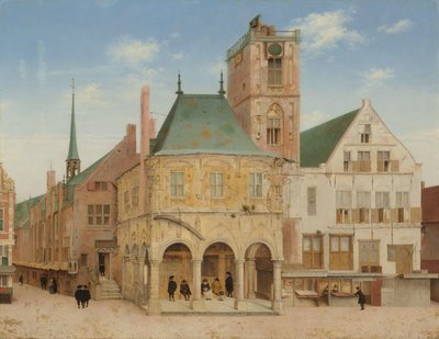 Het oude stadhuis van Amsterdam door Pieter Jansz Saenredam