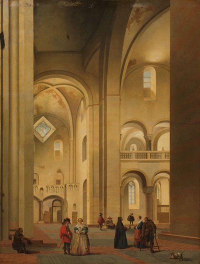 Het transept van de Mariakerk in Utrecht, gezien vanuit het noordoosten door Pieter Jansz Saenredam