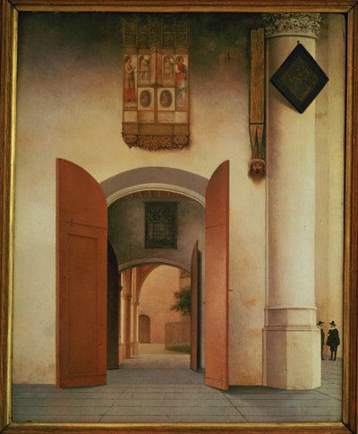 De kerk van St. Lawrence, Alkmaar door Pieter Jansz Saenredam