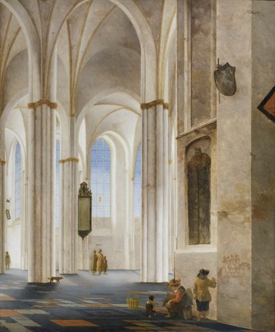 Het interieur van de Buurkerk in Utrecht door Pieter Jansz Saenredam