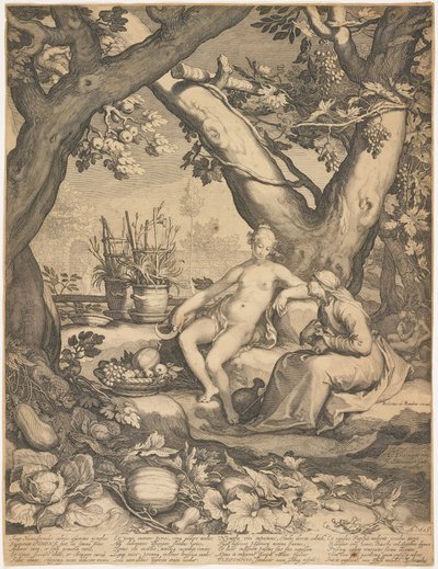 Vertumnus en Pomona door Pieter Jansz Saenredam